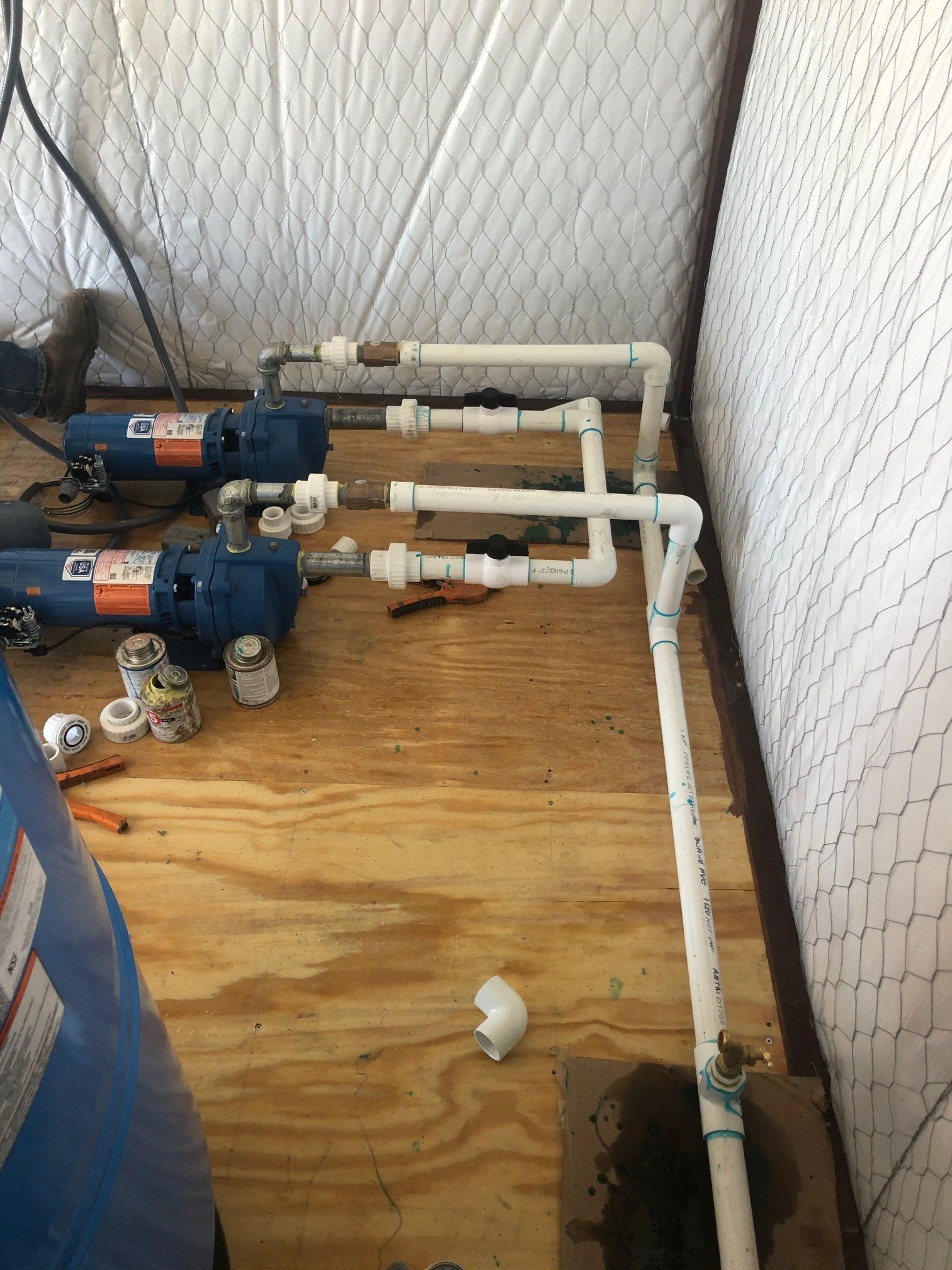 water well pipe installation