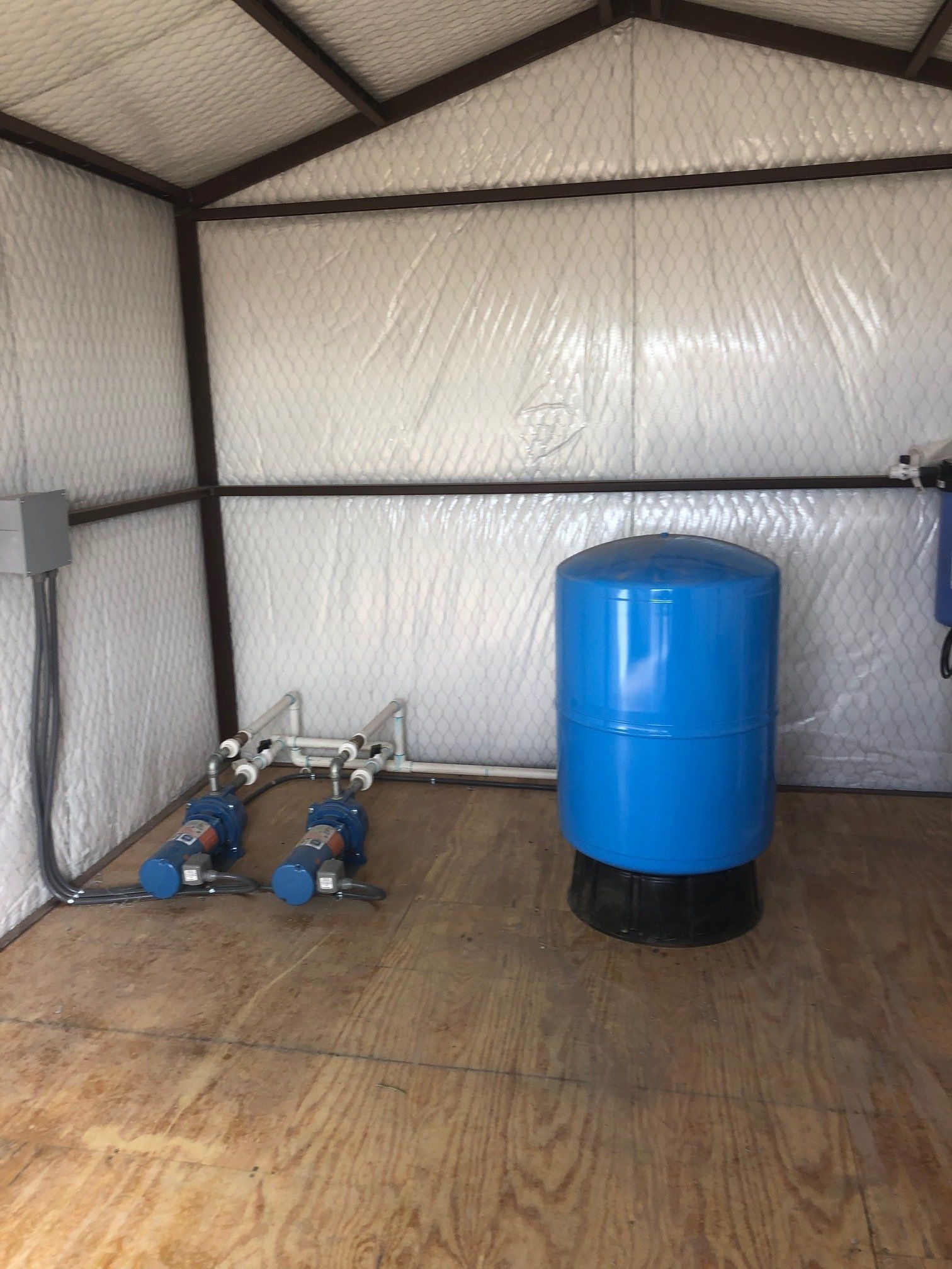 water well tank installation