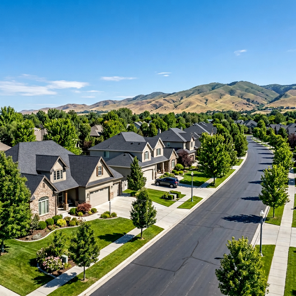 Residential neighborhood in Eagle Idaho served by Kuna Roofing Pros