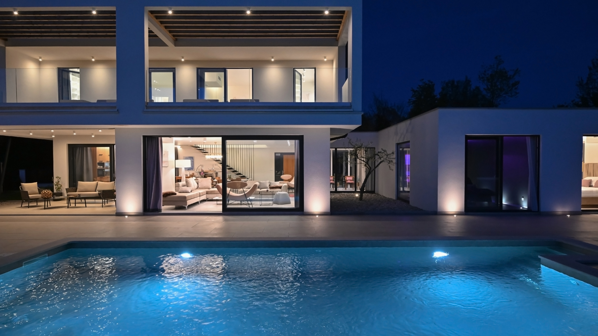 newly resurfaced residential swimming pool in Texas