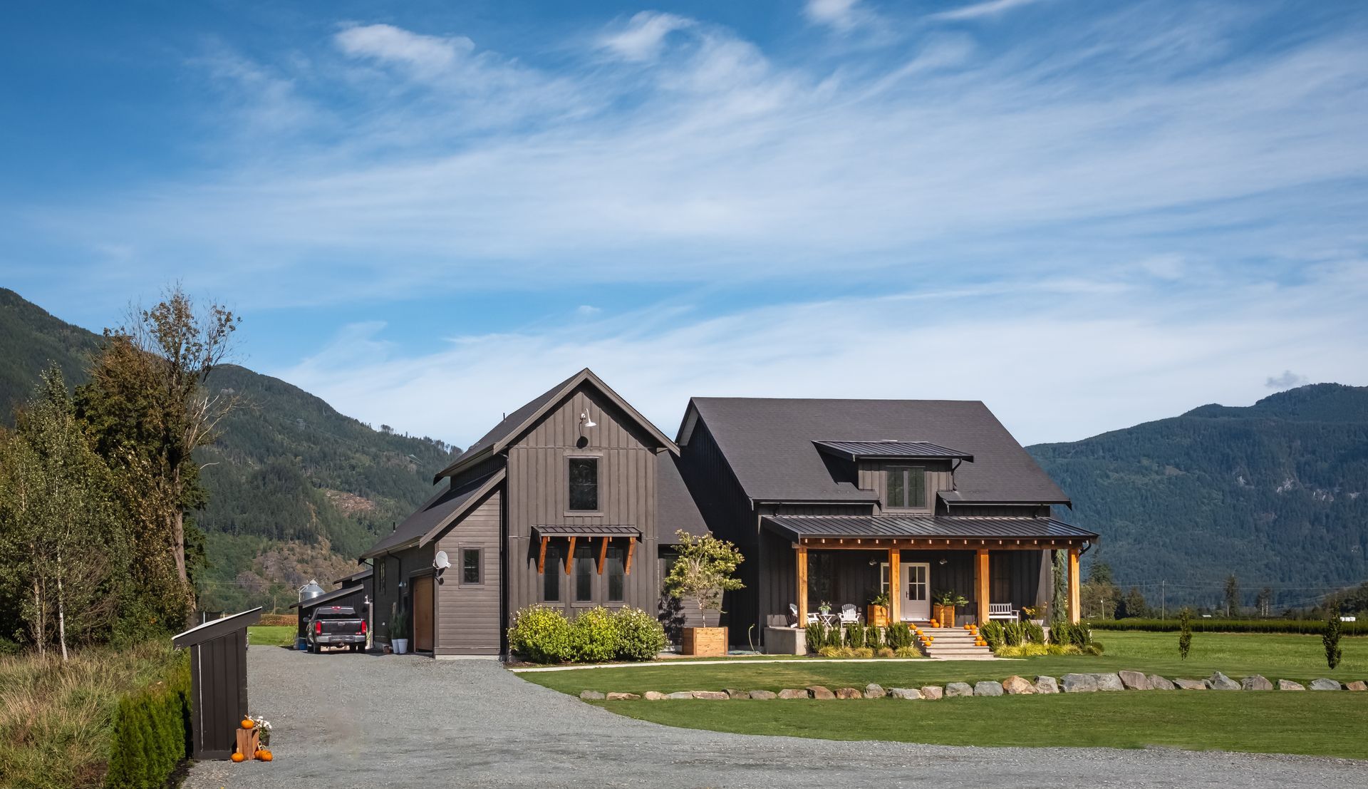 custom home builders asheville nc A gorgeous black custom built house in Asheville, NC.
