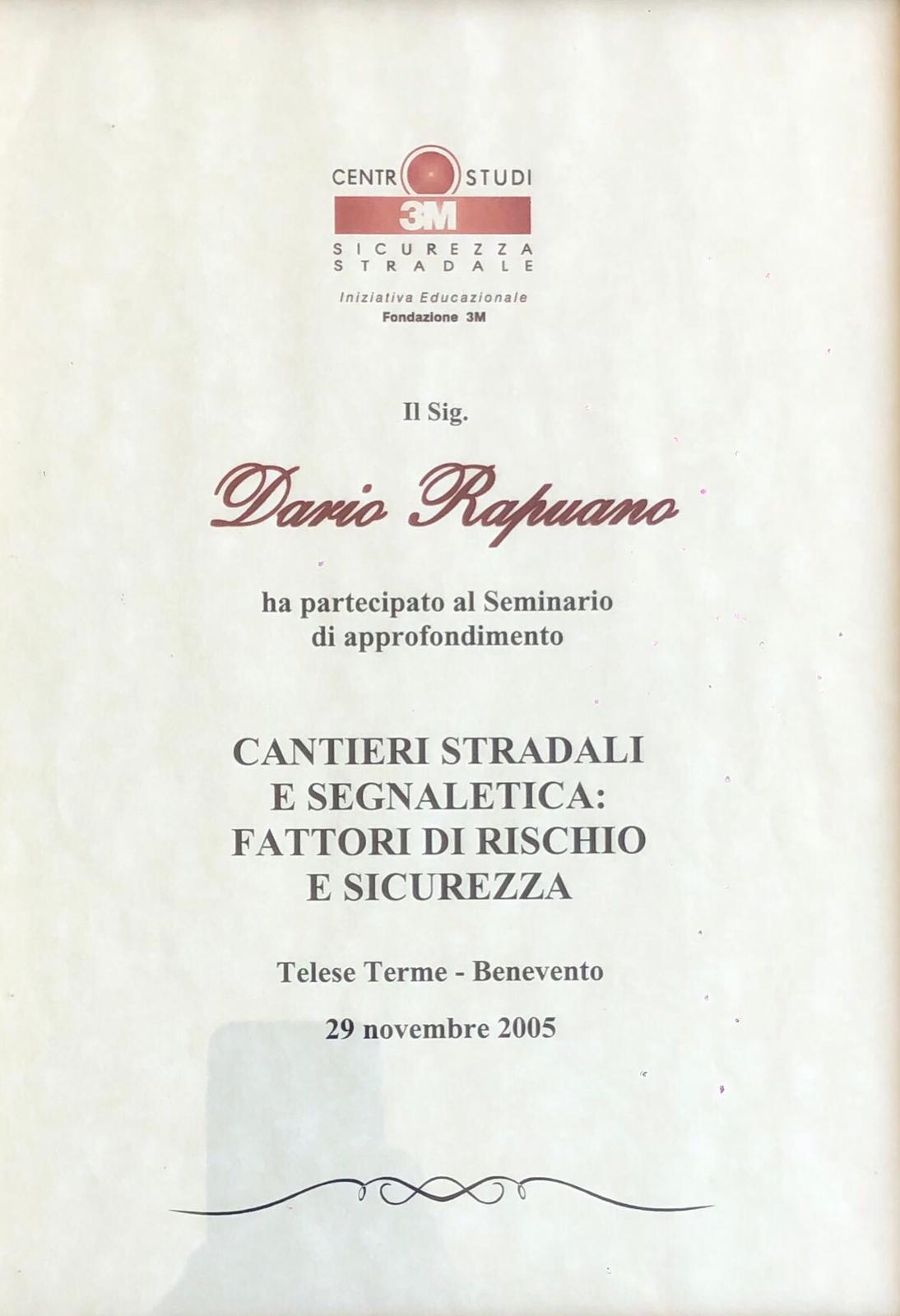 Certificazione cantieri stradali e segnaletica