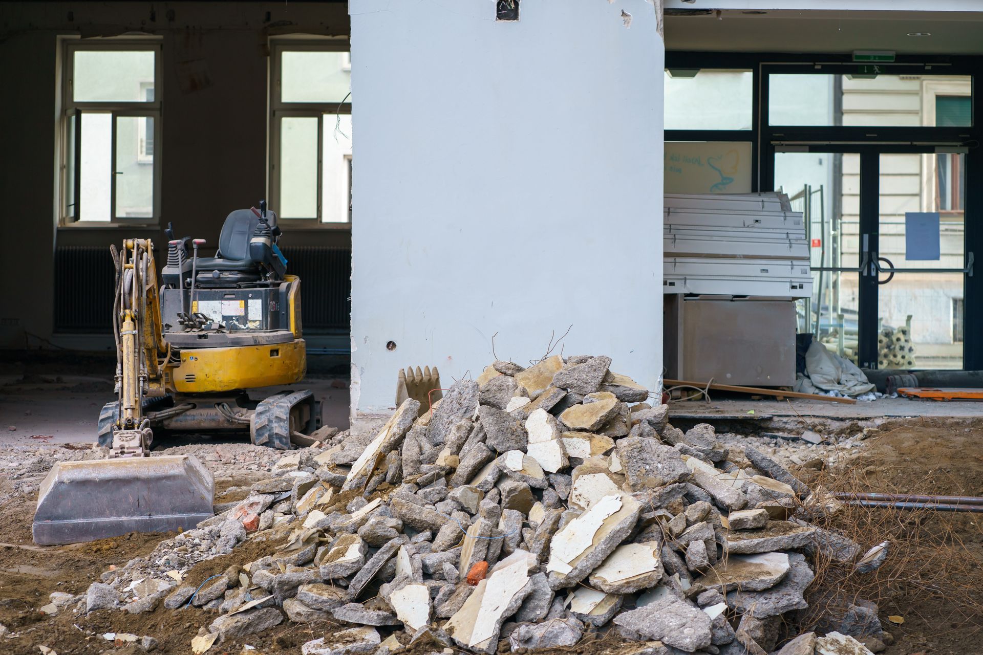A demolished house.