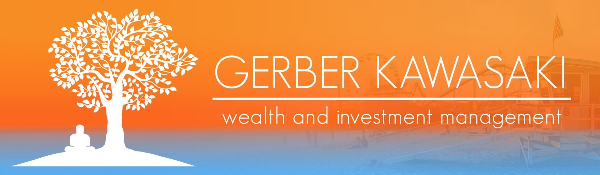 Gerber Kawasaki logo with tree, figures, and text: