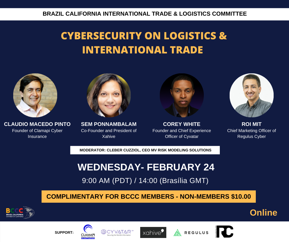 Cybersecurity on Logistics event. Featuring speakers, date/time, and cost.