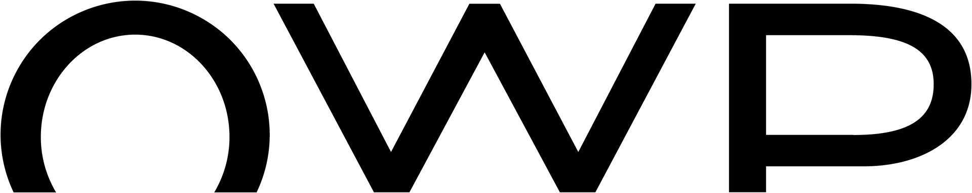 ein schwarz-weißes Logo mit der Aufschrift owp