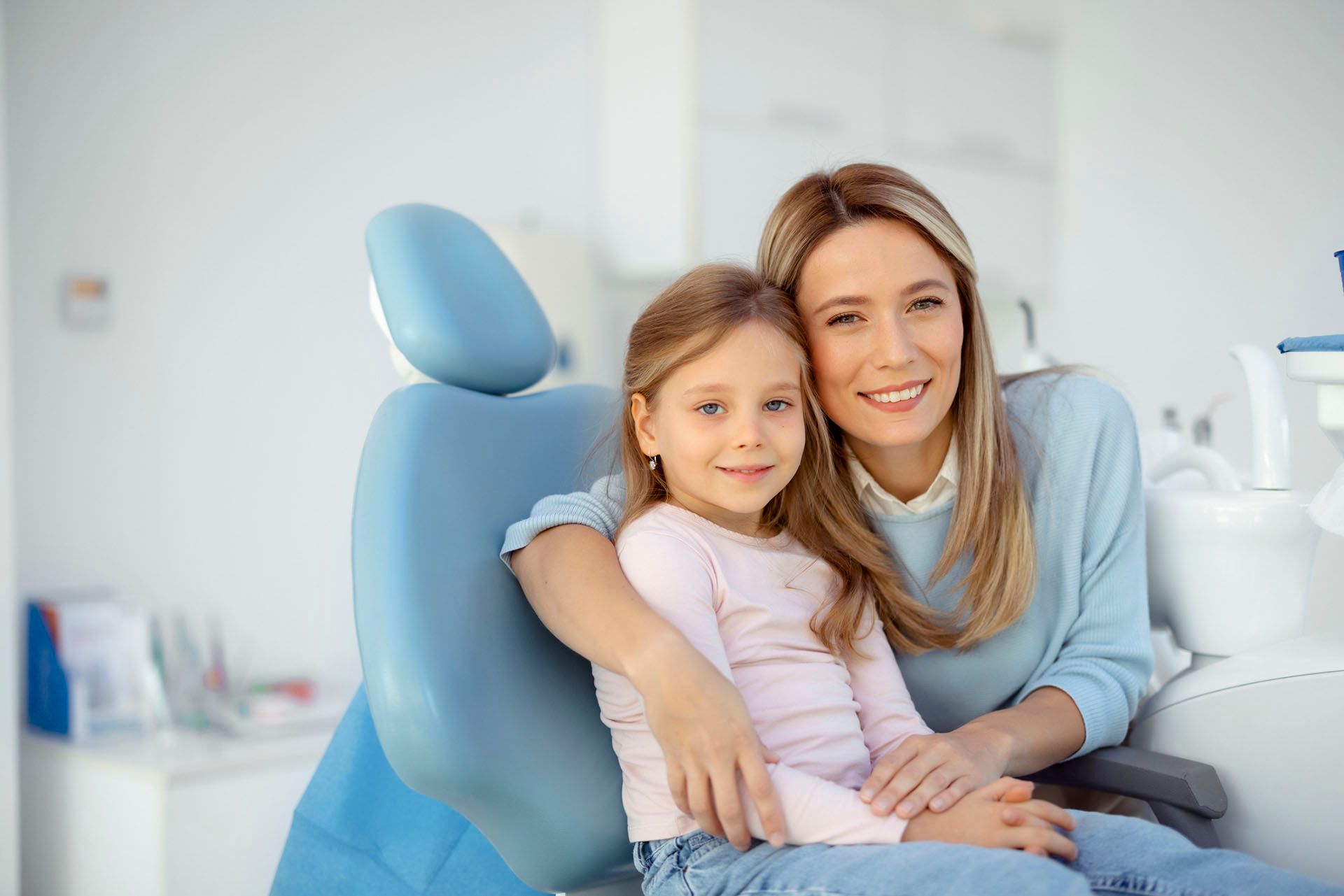 Mother and Daughter on Dental Office — Davison, MI — Aimee Vakula Rollins DDS