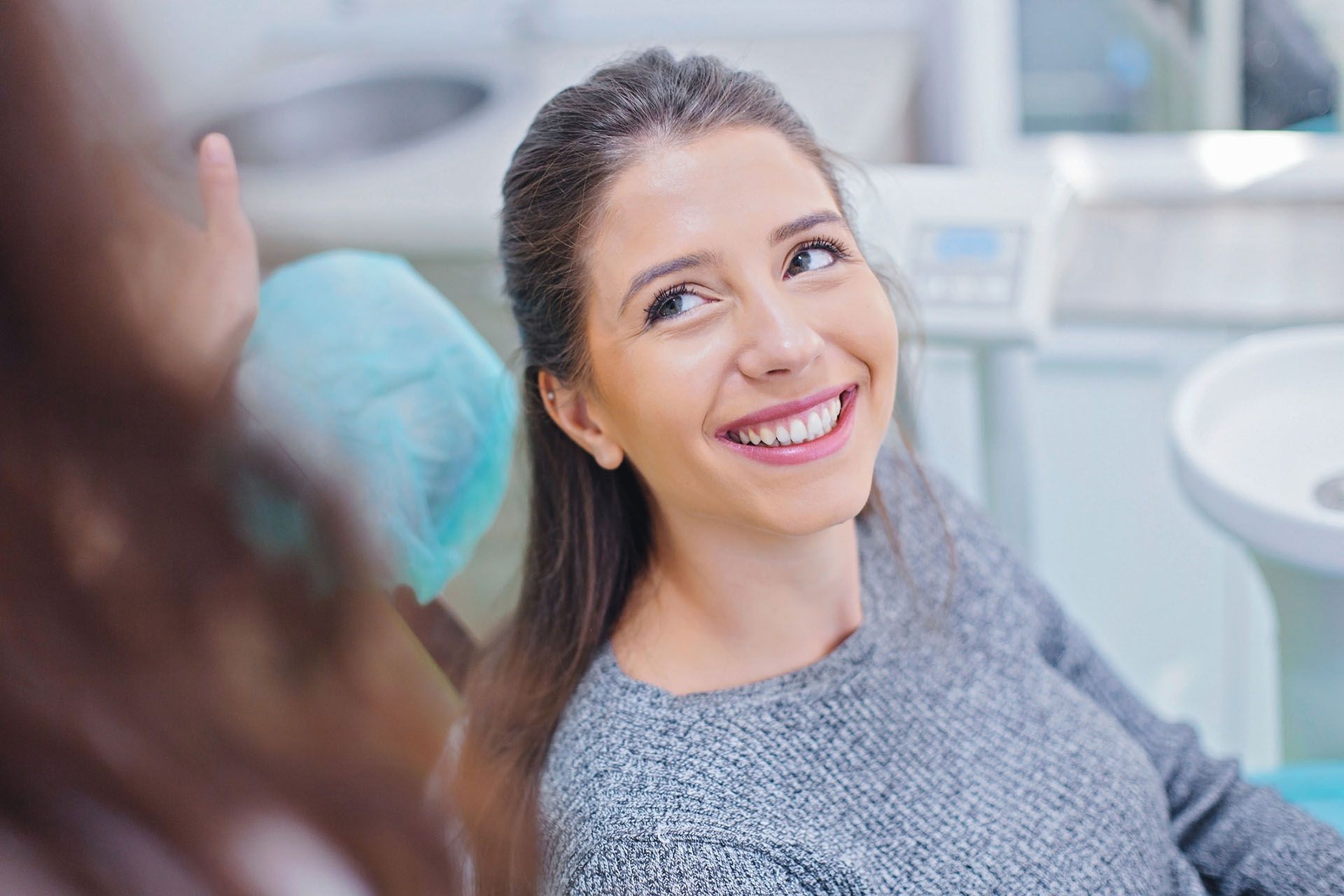 Woman at Dental Office — Davison, MI — Aimee Vakula Rollins DDS