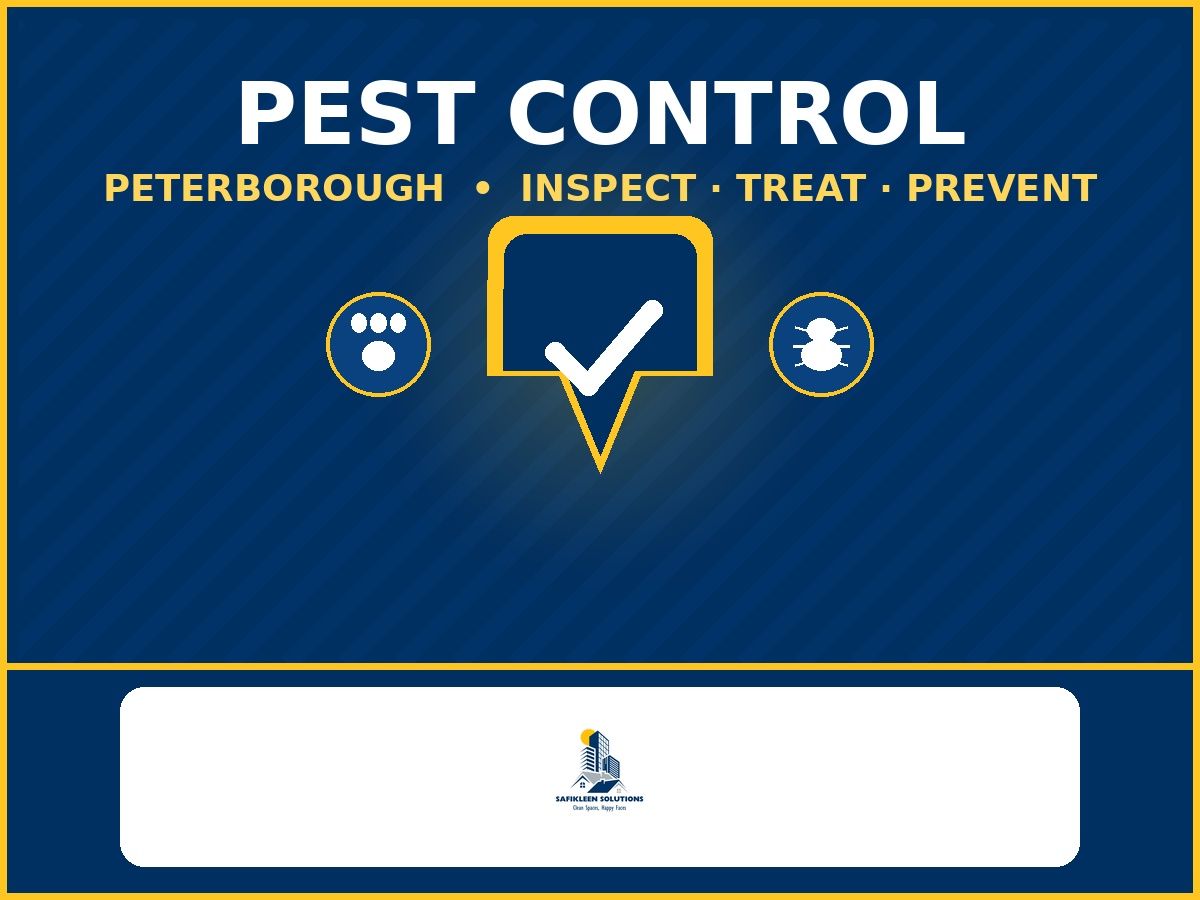 SafiKleen Solutions pest control services in Peterborough covering rodent control, insect removal and bird control