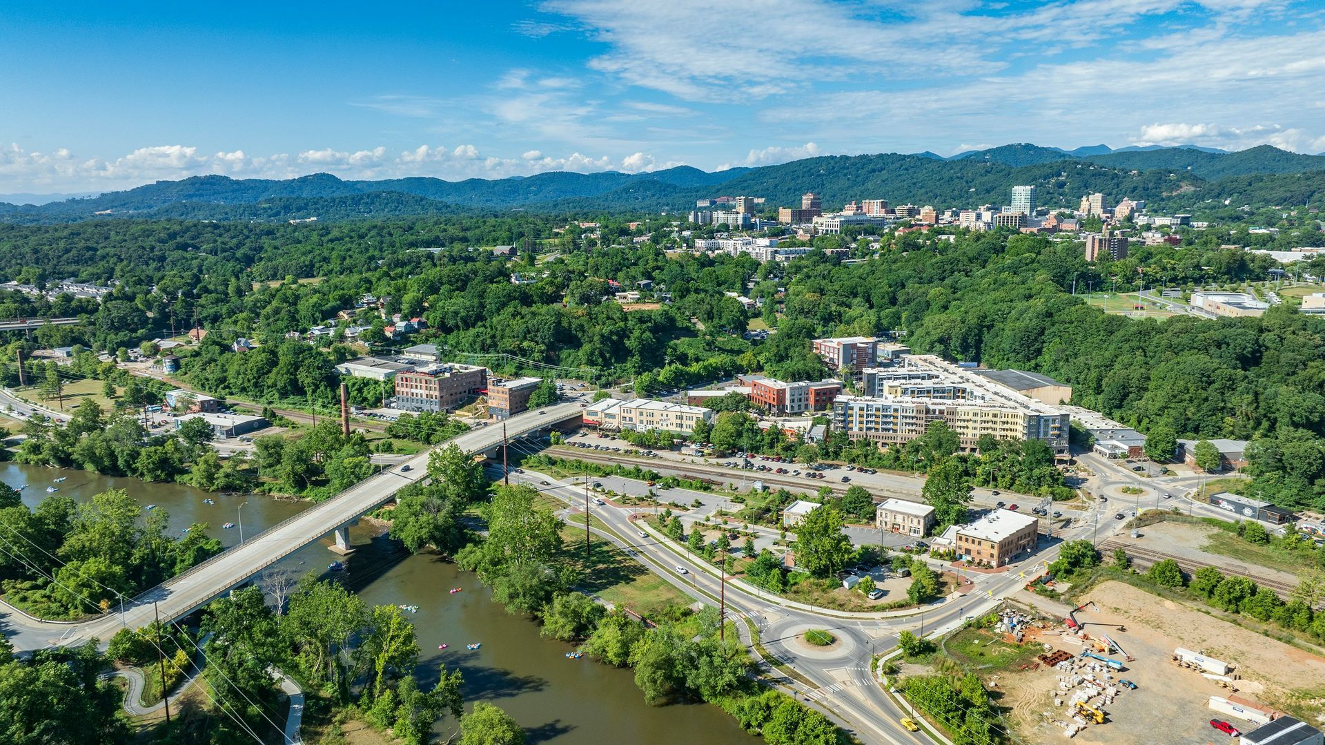 Asheville aerial photo
