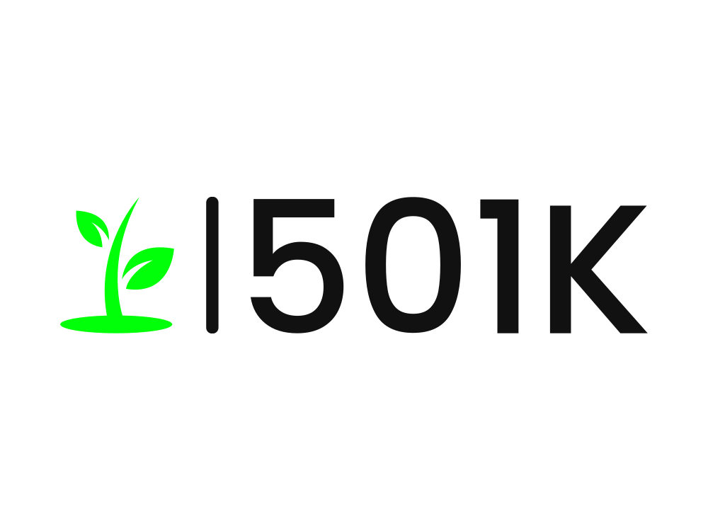 Green leaf logo next to black text &ldquo;501K&rdquo; on a white background