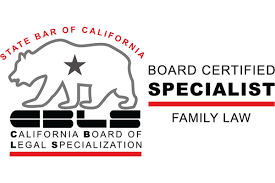 The logo for the state bar of california board certified specialist family law.