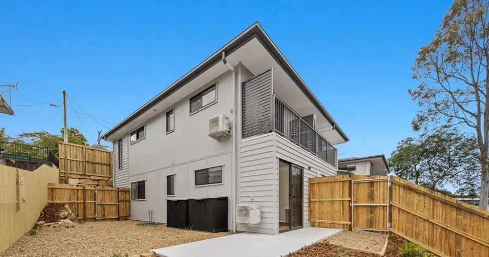 Two-storey finished home seen from the front