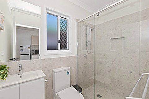 Kitchenette in a completed self-contained rooming house suite at Nudgee, Brisbane