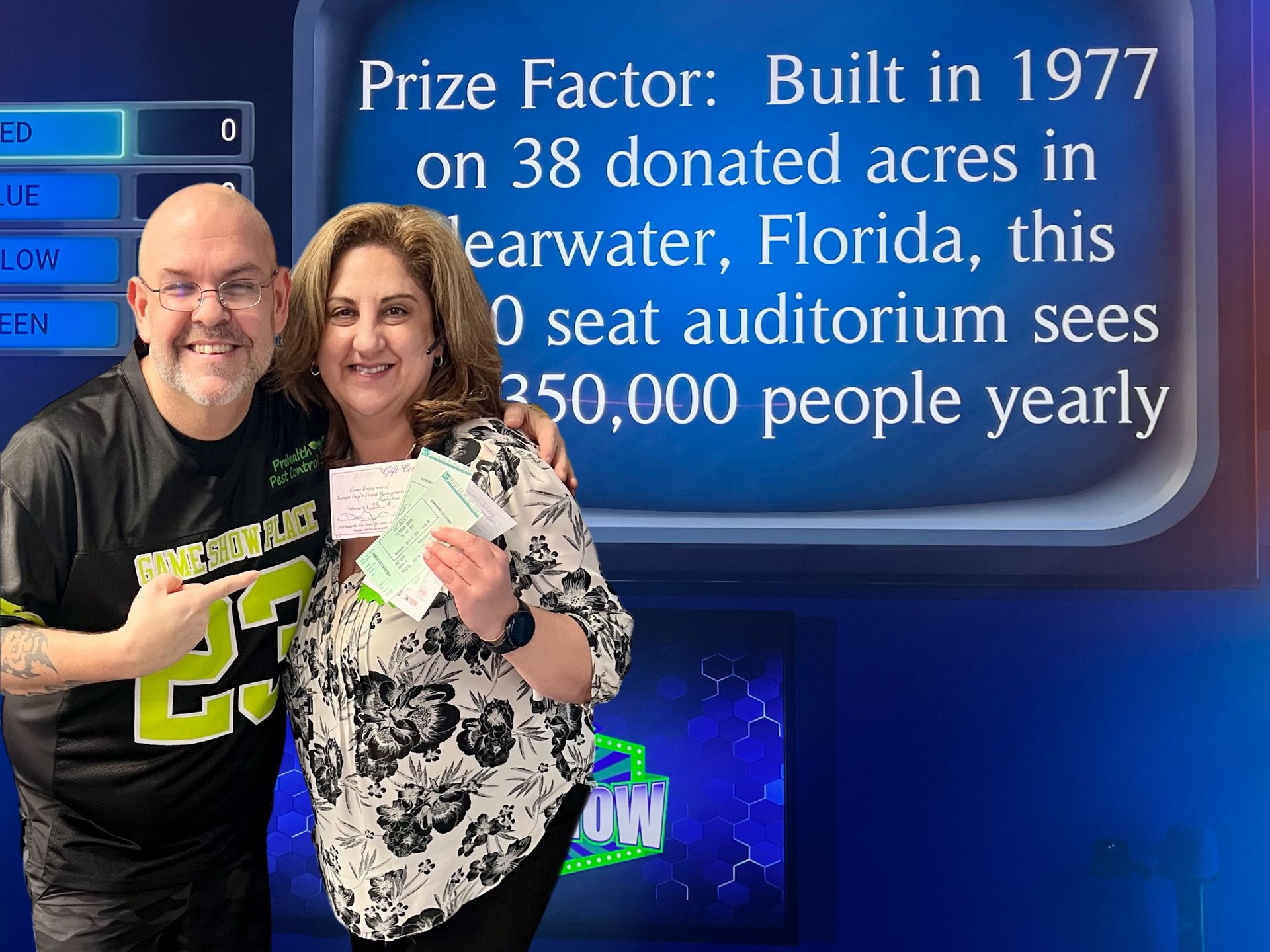 Game Show Place Prize Winner
