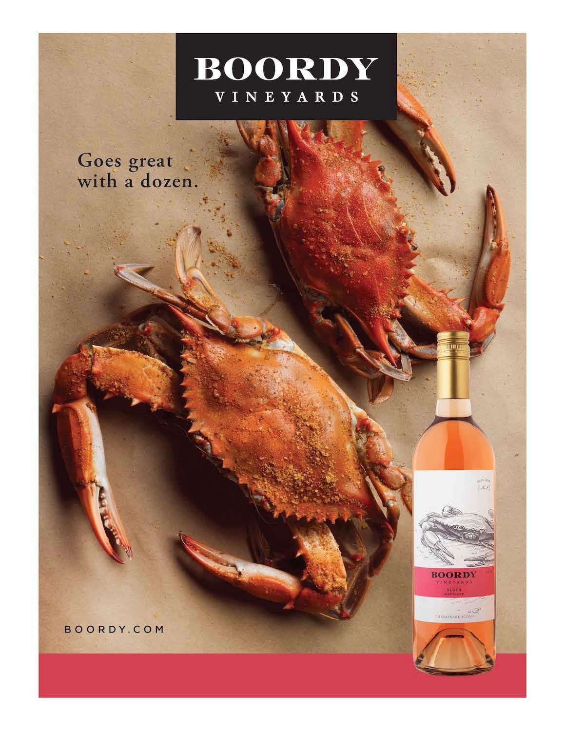 Blush case card, Crab