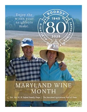 Boordy 80th Maryland Wine Month Rob & Julie Deford case card