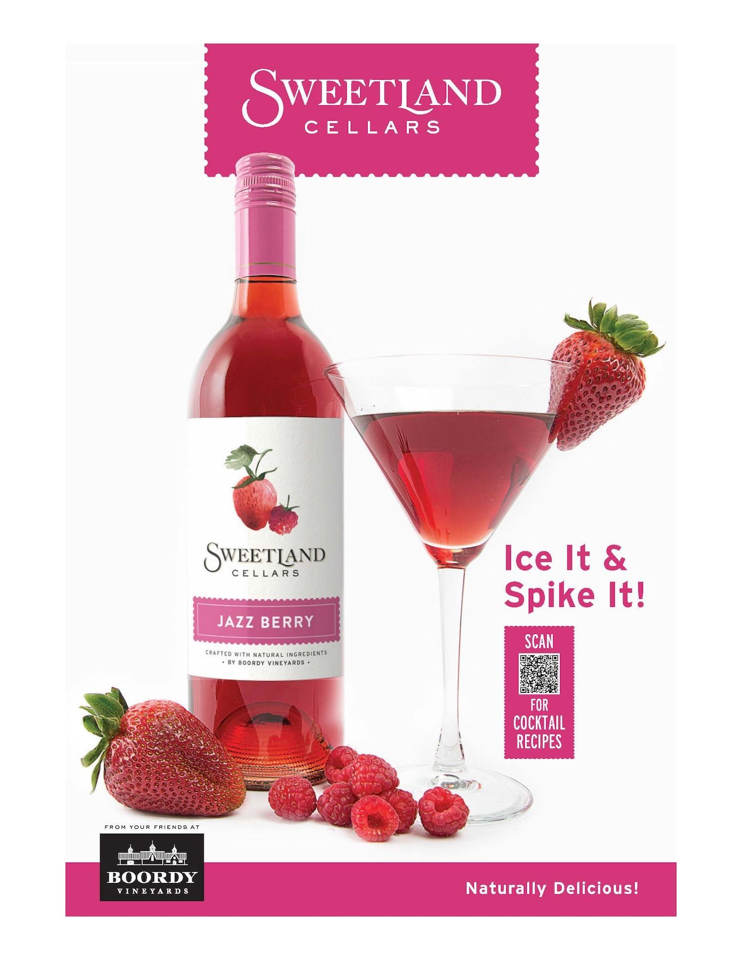 Jazz Berry with Cocktail QR case card