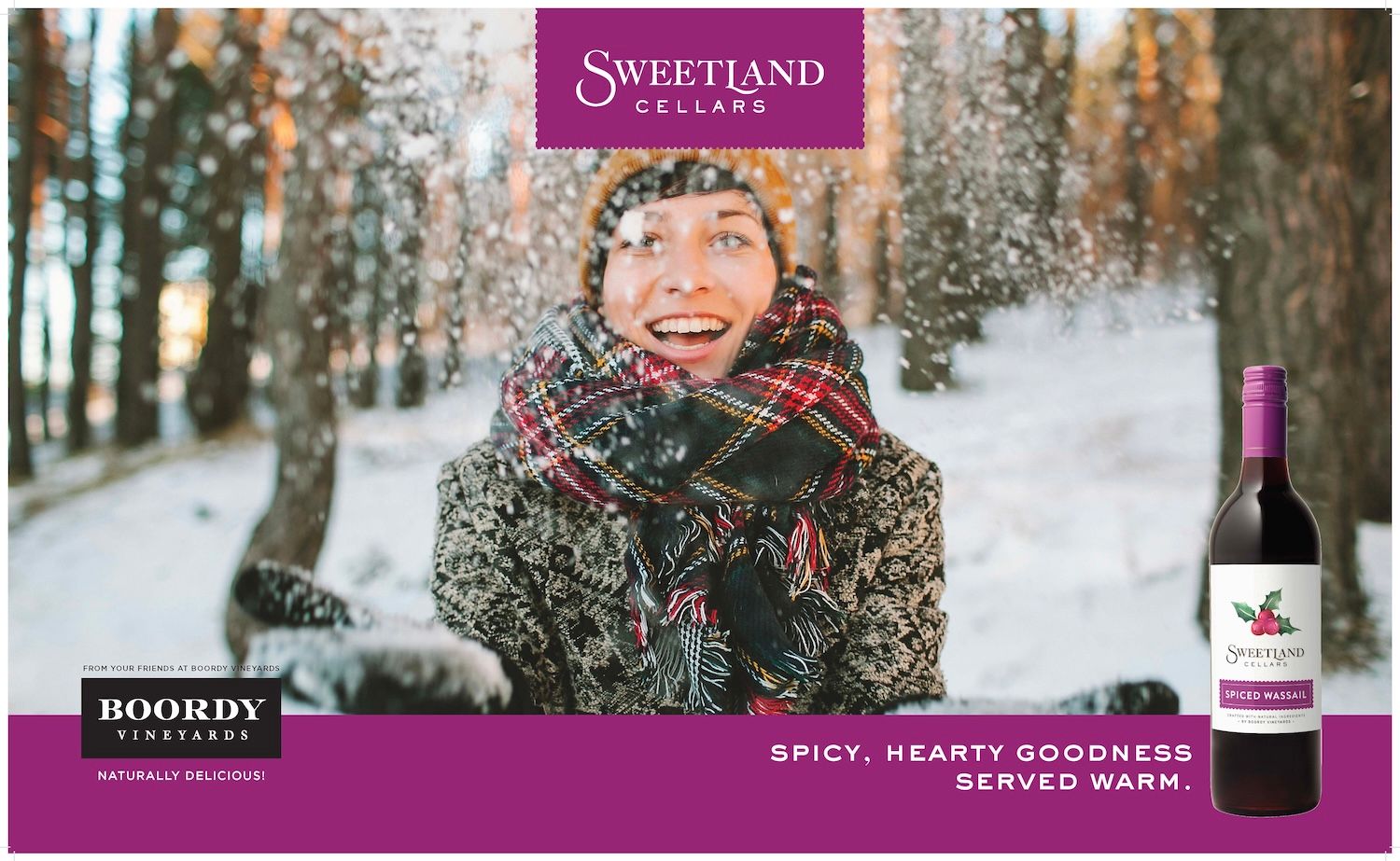 Spiced Wassail Lady in Snow rack card