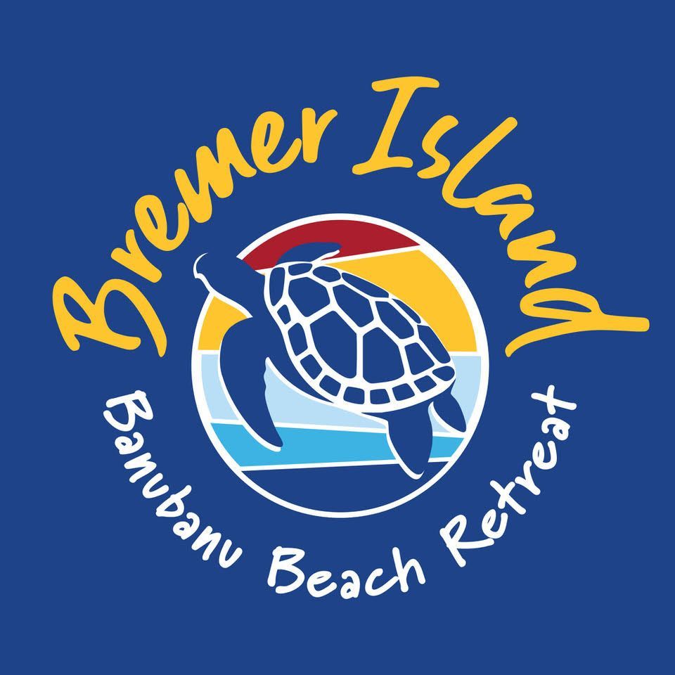 A logo for bremer island beach retreat