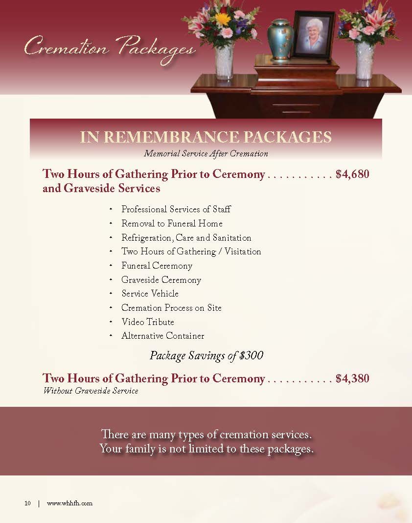 Cremation Options Wonderly Horvath Hanes Funeral Home & Crematory