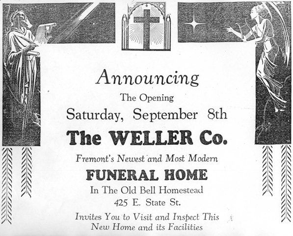 Old Funeral Home Announcement