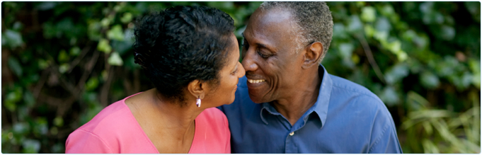 Old Couple With Each Other