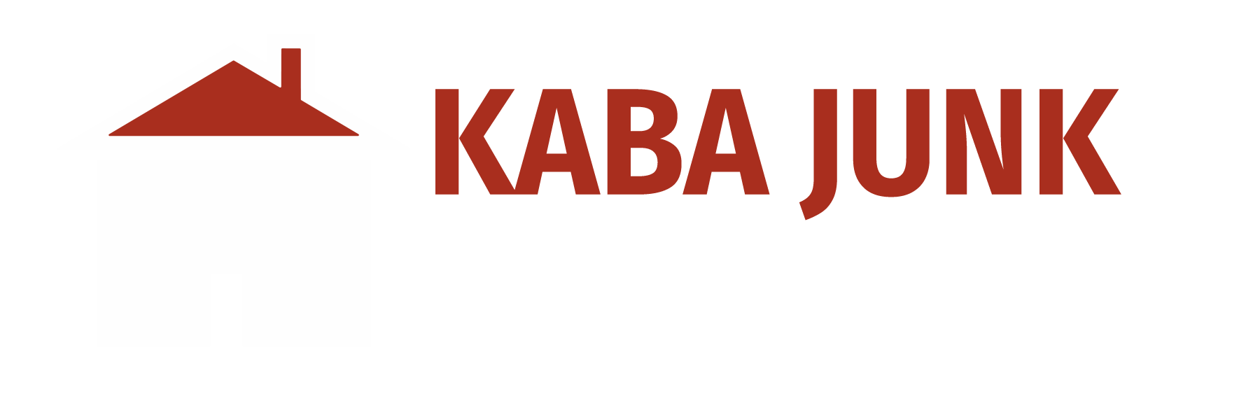 A logo for kaba junk with a red triangle on a white background