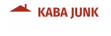 A logo for kaba junk with a red triangle on a white background