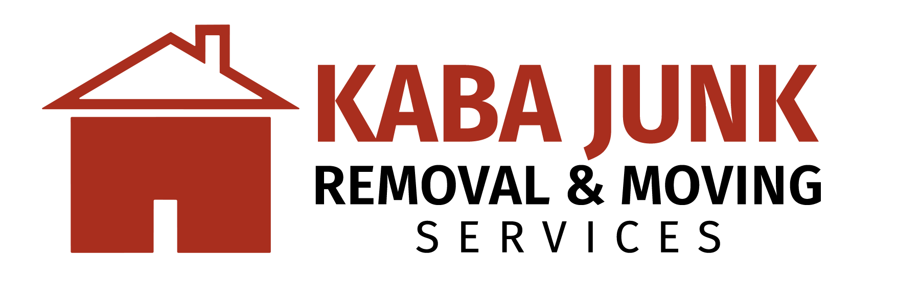 A logo for kaba junk removal and moving services