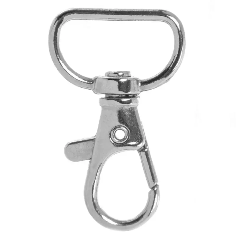 Silver swivel lobster clasp.