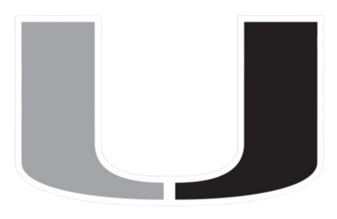 Gray and black “U” logo on a white background.