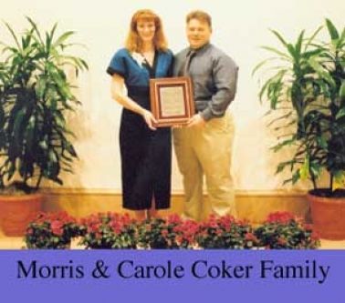 A picture of morris and carole coker family