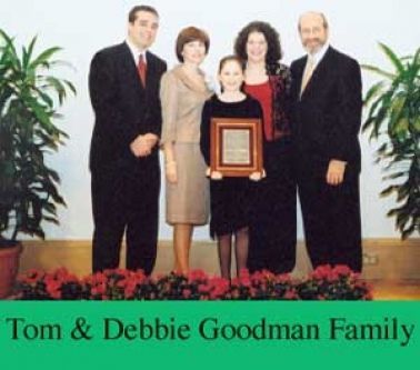 A picture of the tom and debbie goodman family