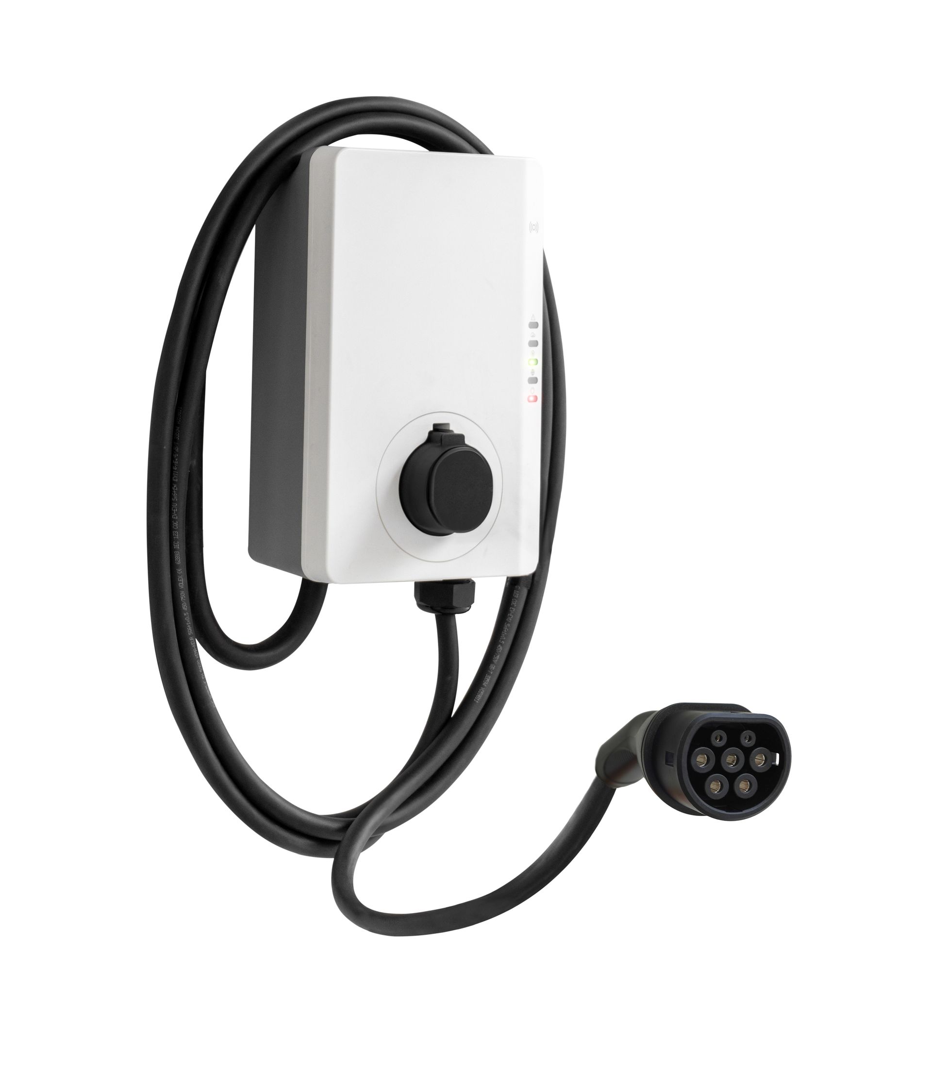 Wallbox bianco con cavo