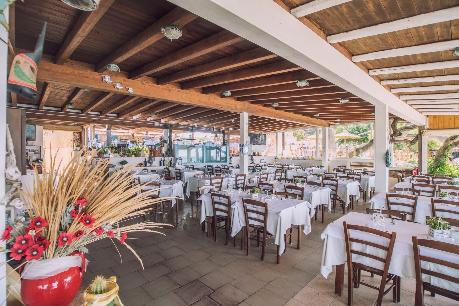 table settings in the Tavolara restaurant
