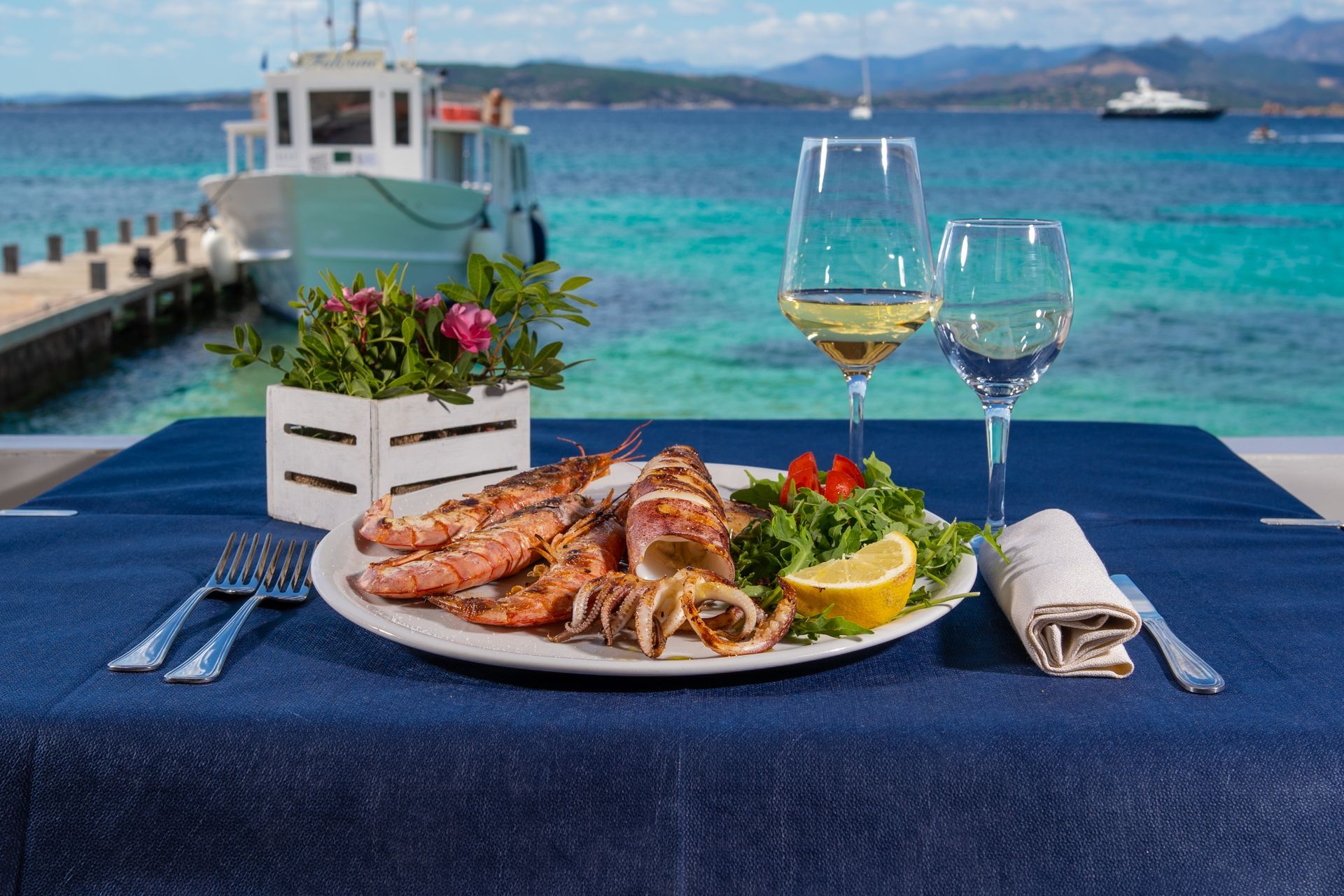 grilled prawns