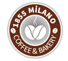 A logo for 1855 milano coffee and bakery