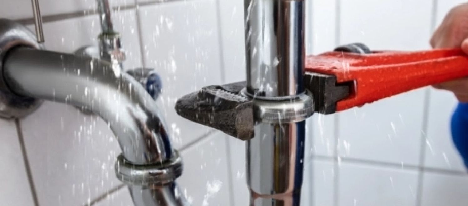 using wrench on pipe