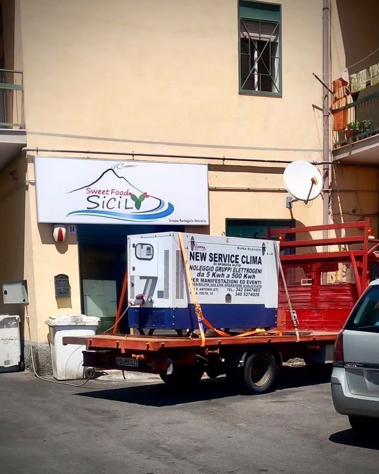 NOLEGGIO GRUPPO ELETTROGENO 30 Kw eseguito presso SWEET FOOD SICILY a Catania