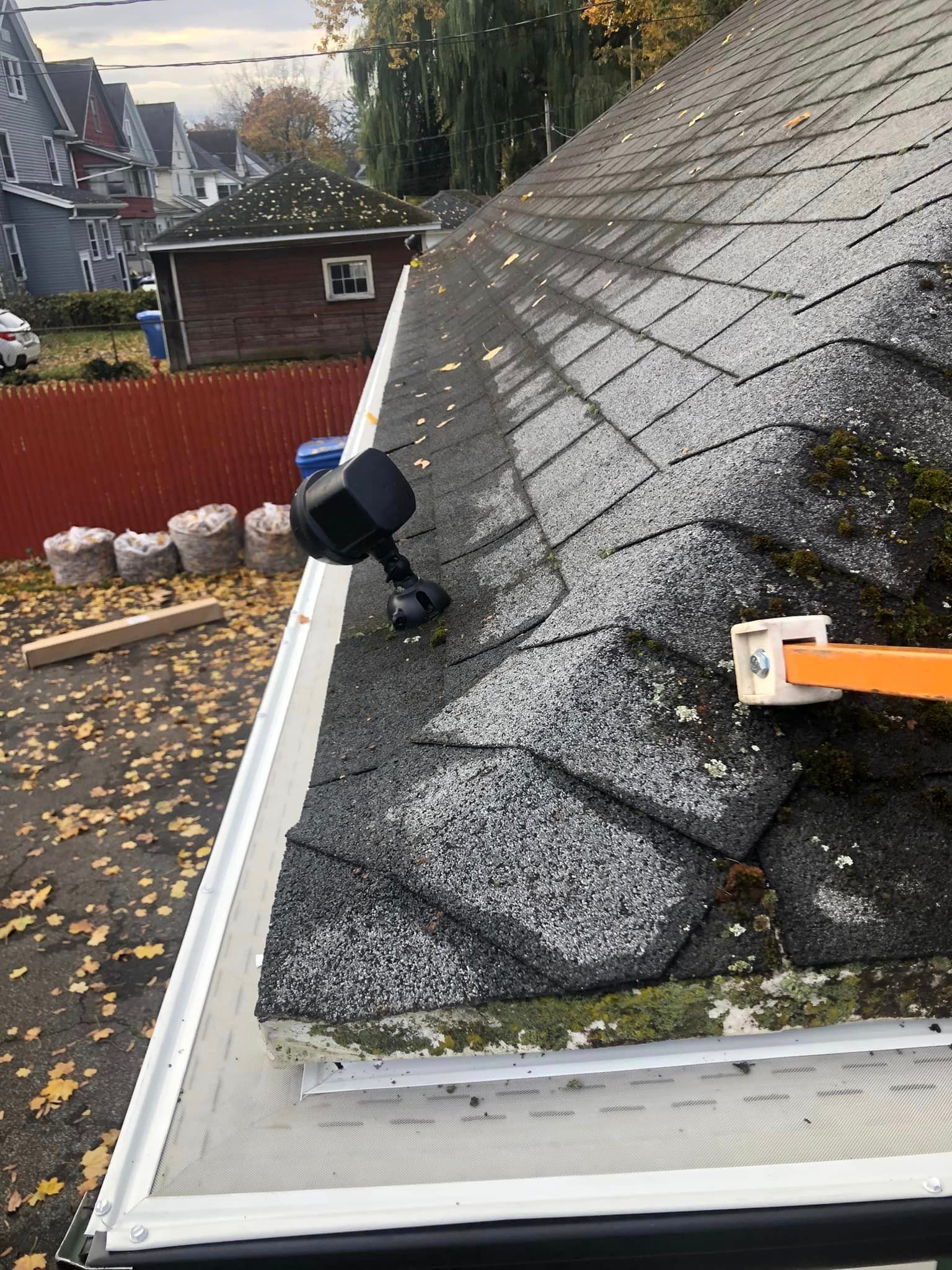 roof in the middle of a gutter project