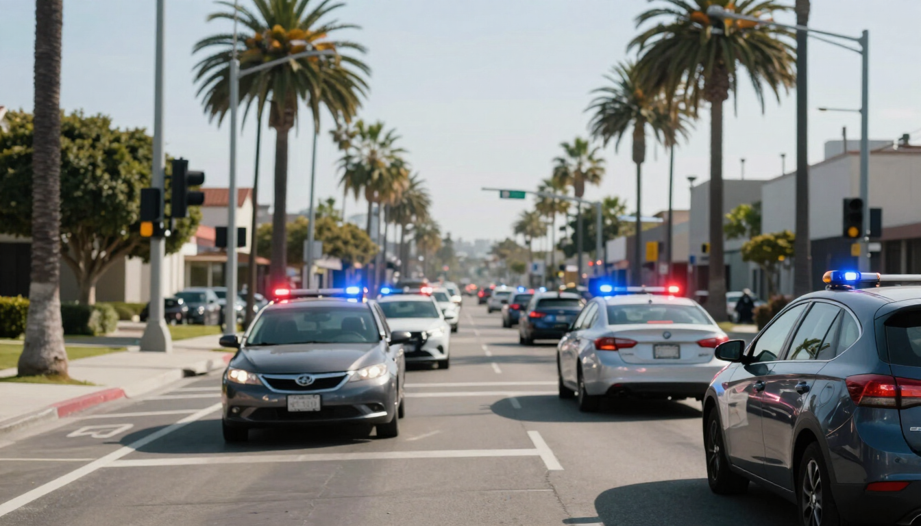San Diego Traffic Accident Scene