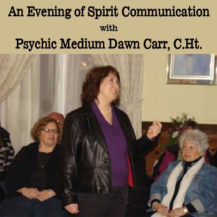 Psychic Medium Dawn Carr, C.Ht. performs at a special Valentine's event in East Bridgewater, Massachusetts. Psychic Medium Dawn Carr, C.Ht. performs at a special Valentine's event in East Bridgewater, Massachusetts.