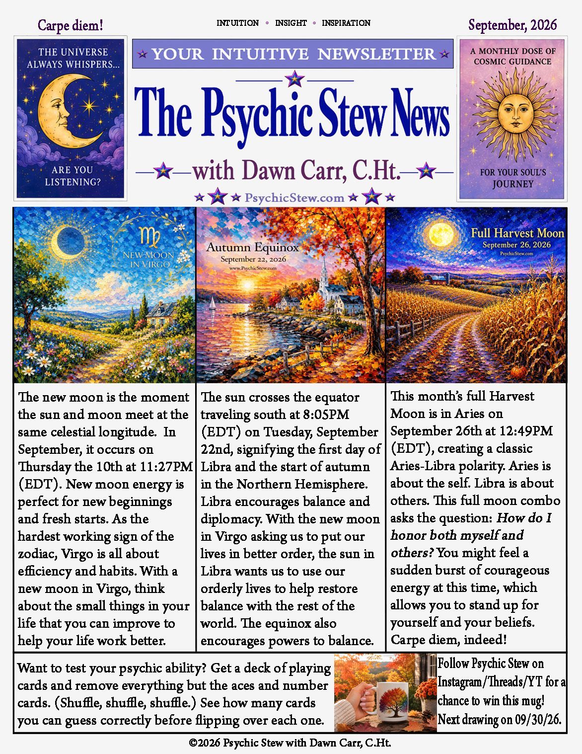 The Psychic Stew News with Dawn Carr, C.Ht.