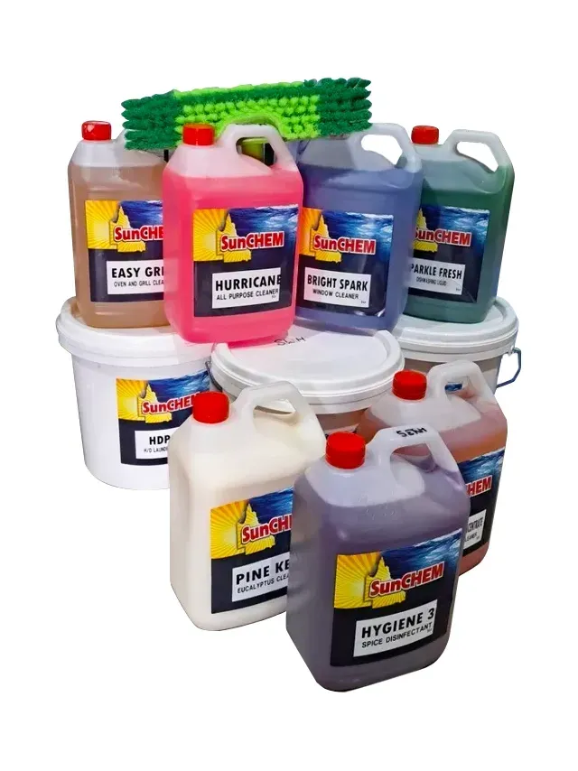 A Supply Filled With Cleaning Supplies And Gloves — Sunchem Quality Cleaning Products In Gympie, QLD