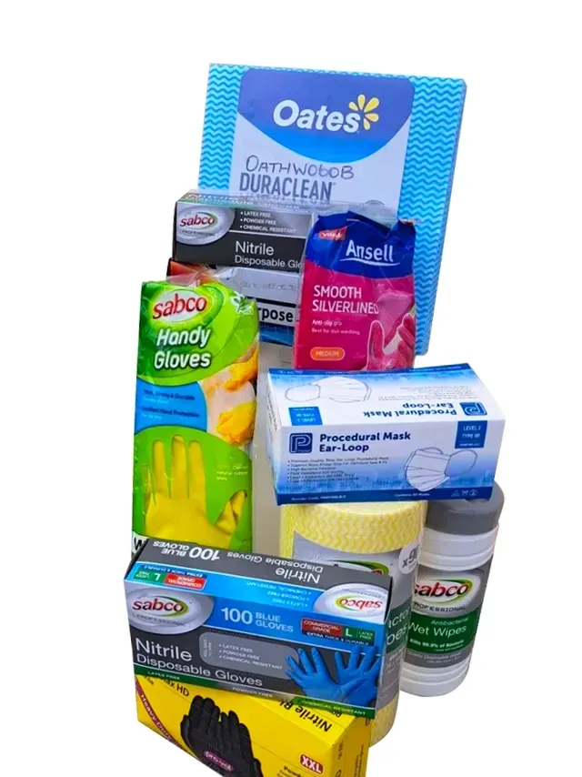 Disposable Gloves, Facemasks and cleaning rags — Sunchem Quality Cleaning Products In Gympie, QLD