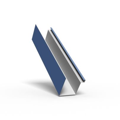 Abstract blue and silver geometric logo on a white background
