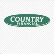 Country Financial green oval logo with white text on a light background