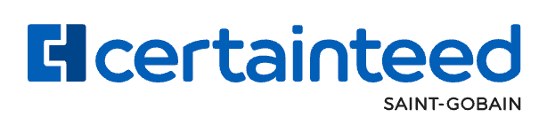 CertainTeed Saint-Gobain logo in blue and gray on a white background