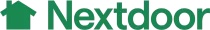 Nextdoor logo with green house icon and wordmark